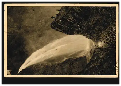 AK Stubibenfall dans la vallée de l'Oytal près de Oberdorf, Feldpost Zweikreis OBERSTDORF 26.8.1916