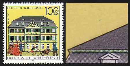 1567 Wofa 100 Pf, PLF vert sur le toit, champ 12, **