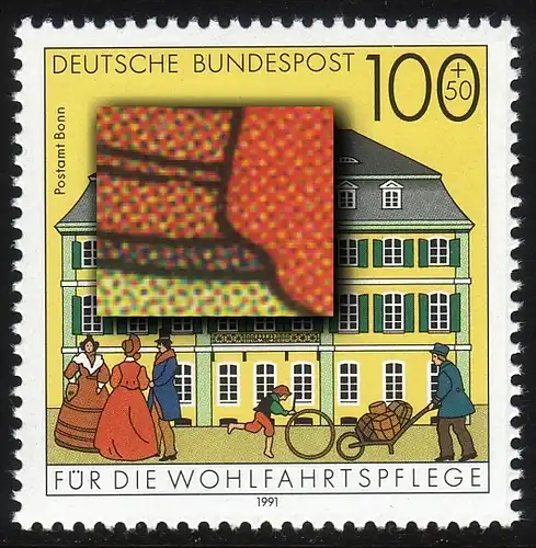 1567 Wofa 100 Pf comme retouche du PLF I tache dans la jupe: ligne mince, champ 5, **