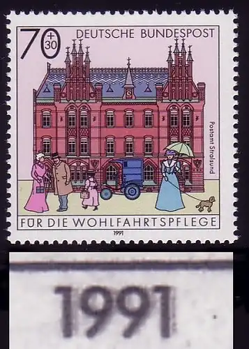 1565DD Wofa 70 Pf, double impression de la couleur noir, **