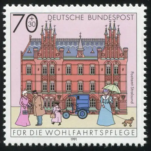 1565 Wofa 70 Pf mit PLF Rasterpunkte über S in WOHLFAHRTSPFLEGE, Feld 5, **