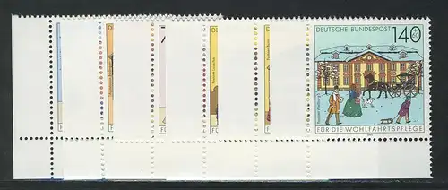 1563-1568 Wofa Posthäuser 1991, Ecke u.l. Satz **