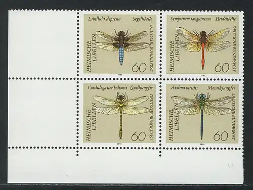 1546-1549 Libelules: 4x 60 pression Pf, Vbl et l. **
