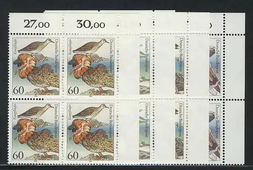 1539-1542 Tierschutz Seevögel 1991, E-Vbl o.r. Satz **