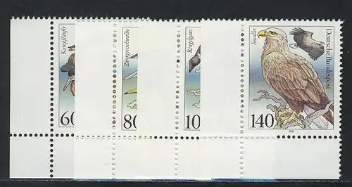 1539-1542 Bien-être des oiseaux marins 1991, coin et l.