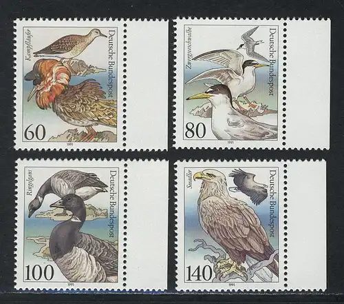 1539-1542 Tierschutz Seevögel 1991, Satz **