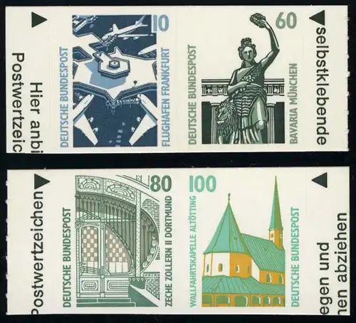1531-1534 SWK 1991 selbstklebend aus MH 27: SWK 10/60/80/100 Pfennig, Satz **