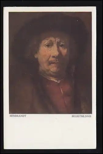 AK Artiste Rembrandt: Autoportrait, maison d'édition Julius Bard Vienne, inutilisé