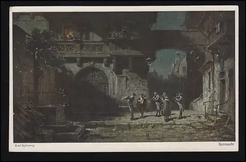 AK Carl Spitzweg: Serenade, inutilisé