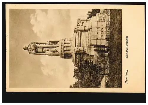 AK Hambourg: Bismarck-Denkmal, Feldpost MANSCHER (LageR) 31.10.1916