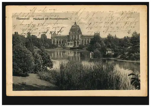 AK Hanovre: Mashark avec musée provincial, poste de terrain HANNOVER LINDEN 1 - 7.3.19
