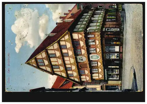 AK Celle: Ecke Poststraße, Feldpost CELLE 1 f - 28.6.1918 