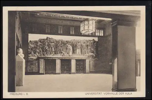 AK Freiburg in Breisgau: Universität Vorhalle der Aula, 2.5.1926