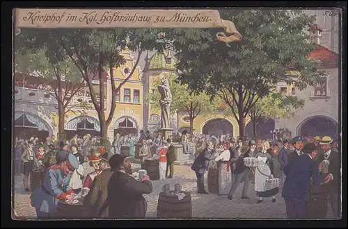 AK Kneiphof dans Hofbräuhaus Munich Poucher et maison d'édition Johann Panzer, inutilisé