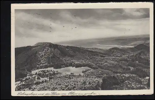 AK Siebengebirge und der Rhein vom Ölberg aus gesehen, KÖNIGSWINTER 16.8.1929 