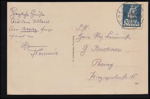 AK Bad Aibing: Parti au Glonn avec l'église paroissiale, ROSENHEIM vers 1920