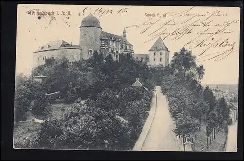 AK Reichenbach in Vogtland: Château de Mylau, REICHENBACH (VOGTL.) 2 b - 14.11.1915