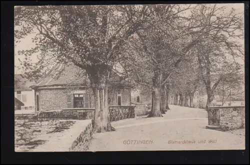 AK Göttingen: Bismarckhäuser und Wall, GÖTTINGEN 1 i - 12.10.1922