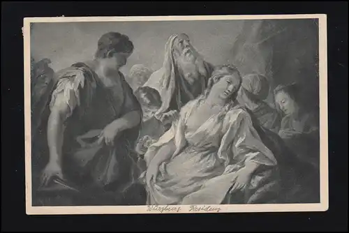 AK Pelligrini: Victime de Jephta, résidence Würzburg, BRÜCHENAU 2.8.1931