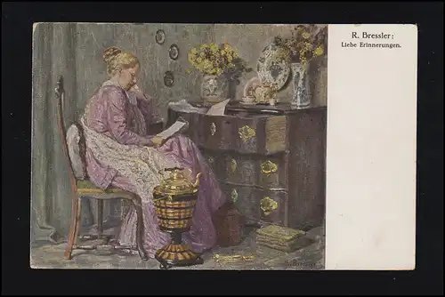 AK Artiste Bressler: Amour souvenirs, couru 7.12.1918