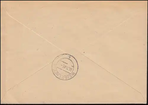 860 Orfèvrerie et 826 Quadruple avec numéro d'arc R-Lettre SSt HANAU 1943