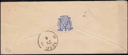 19 Tambour 1 Gr. EF Lettre Tampon en cercle SCHWELM 21.6.1874 à Breckerfeld