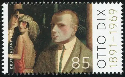 3267I Otto Dix avec PLF I: bleus sur la mâchoire et le cou, case 5, **