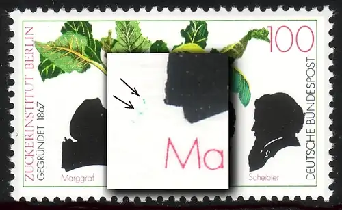 1599 Institut de sucre avec PLF taches vertes à gauche à côté de MARGGRAF, case 44, **