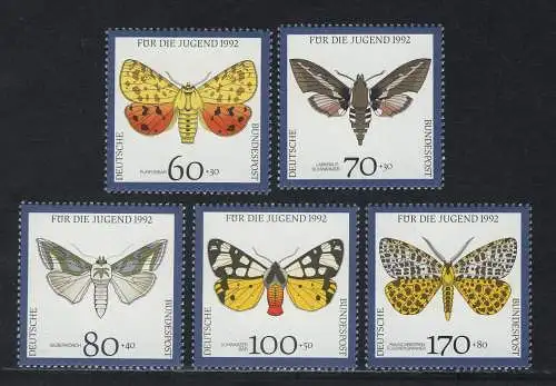 1602-1606 jeune papillon de nuit 1992, ensemble frais de port **