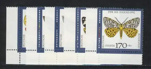 1602-1606 jeune papillon de nuit 1992, coin et l.