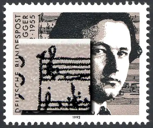 1596IV Honegger avec PLF IV pied de clé de note manquant en haut, case 20, **