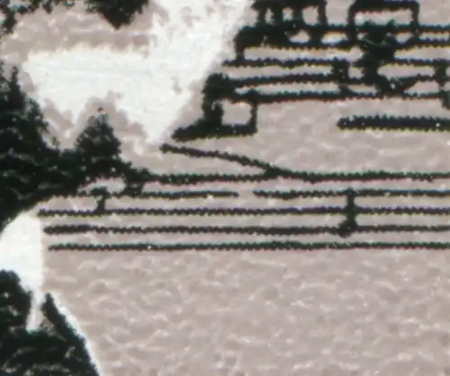 1596II Honegger mit PLF II gebrochene Notenlinie rechts vom Kinn, Feld 14, **