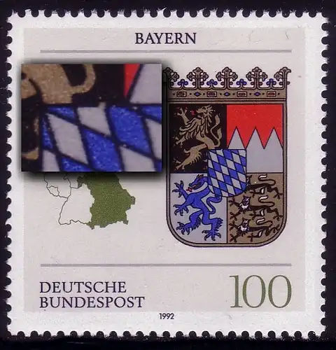 1587 Bayern mit PLF Wappenbruch des Rahmens, Feld 11, **