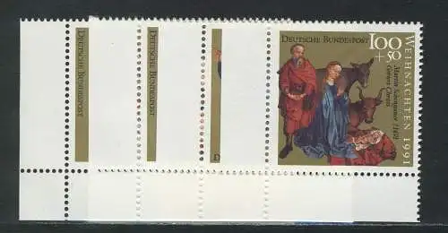 1578-1581 Weihnachten 1991, Ecke u.l. Satz **