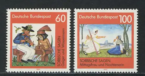 1576-1577 Sorbische Senden 1991, série fraîchement publiée **