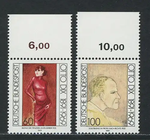 1572-1573 Otto Dix 1991, Oberrand, set **