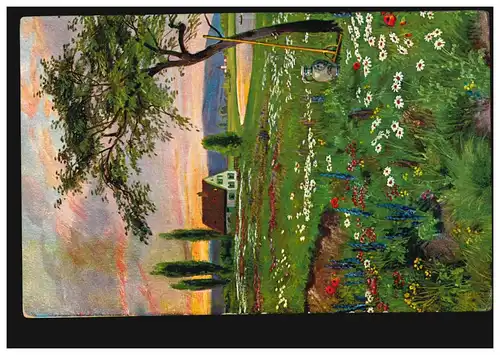 Artiste AK Fleuriste ferme pot d'eau Rat, Rehn & Linzen Kassel, 1912