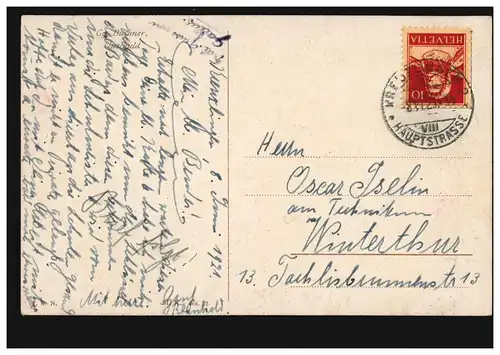 Künstler-AK Buchner: Unschuld, KREUZLINGEN 2 HAUPTSTRASSE VIII - 8.6.1921