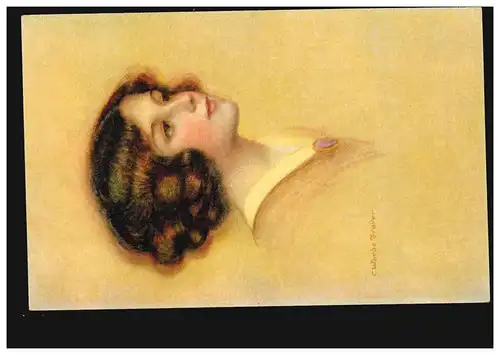 AK Artiste C. Warde Traver: Portrait de fille, maison d'édition Paul Heckscher, inutilisé