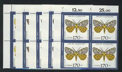 1602-1606 jeune papillon de nuit 1992, E-Vbl o.l. Taux **