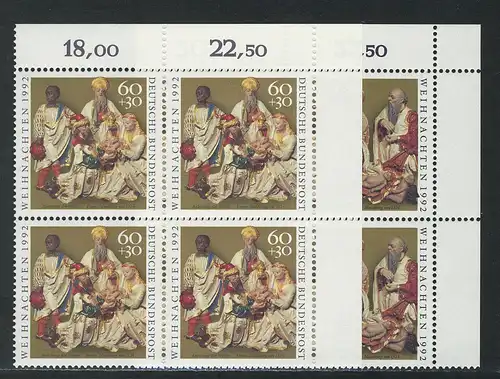 1639-1640 Weihnachten 1992, E-Vbl o.r. Satz **