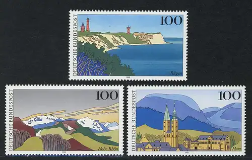 1684-1686 Images de l'Allemagne 1993, série fraîchement publiée **