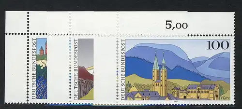1684-1686 Images de l'Allemagne 1993, coin o.l. phrase **