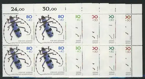 1666-1670 Jugend Käfer 1993, E-Vbl o.r. Satz **