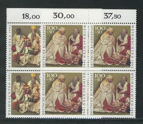 1639-1640 Weihnachten 1992, OR-Vbl Satz **