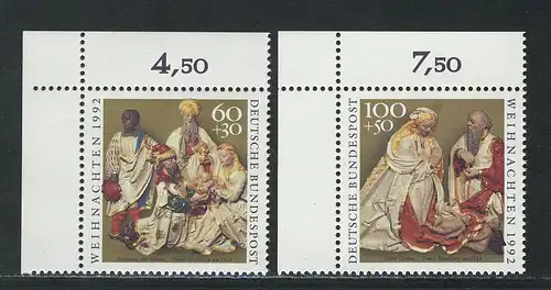 1639-1640 Weihnachten 1992, Ecke o.l. Satz **