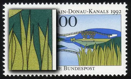 1630I Main-Donau-Kanal mit MICHEL-PLF I grüner Fleck im Schilf, Feld 21, **