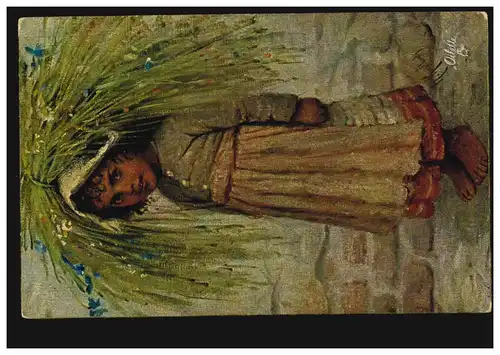 Künstler-AK Hermann Kaulbach: Mädchen aus Assisi, Tuck's-Postkarte, ungebraucht