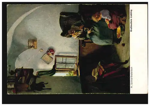 Artiste-AK Schmid-Breitenbach: Grand-mère, édition J.S.C., non utilisée