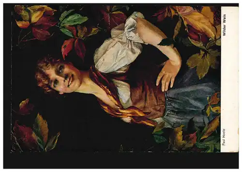 AK Artiste Paul Hoeltz: Vin Wild - La vignerine, édition J.S.C., non utilisée